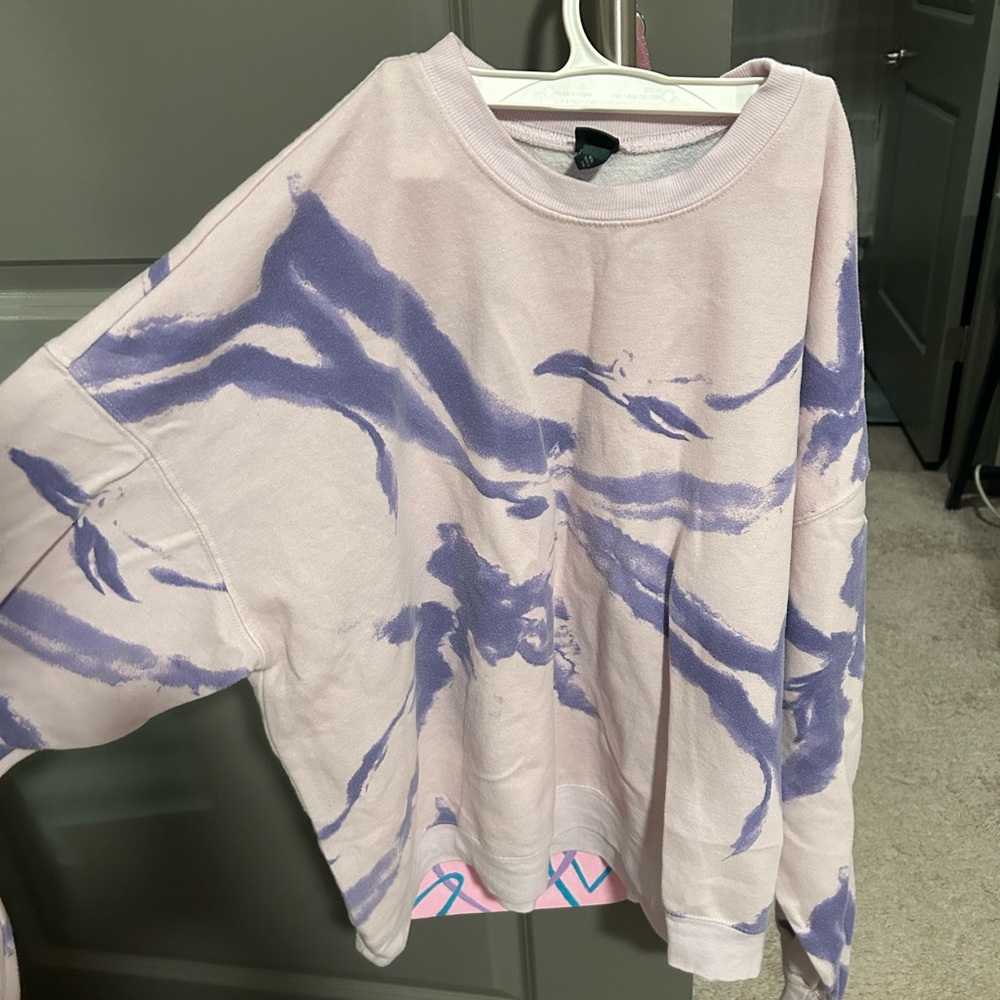 Target Women's Purple Tie-Dye Sweatshirt